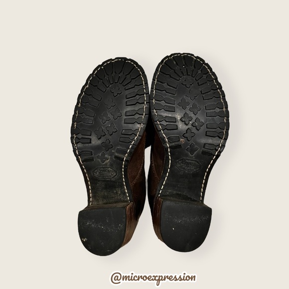 $428 Frye Sabrina 6G Lace Up Dark Brown Real Leather Suede Moto Combat Moto Boot - Picture 10 of 13